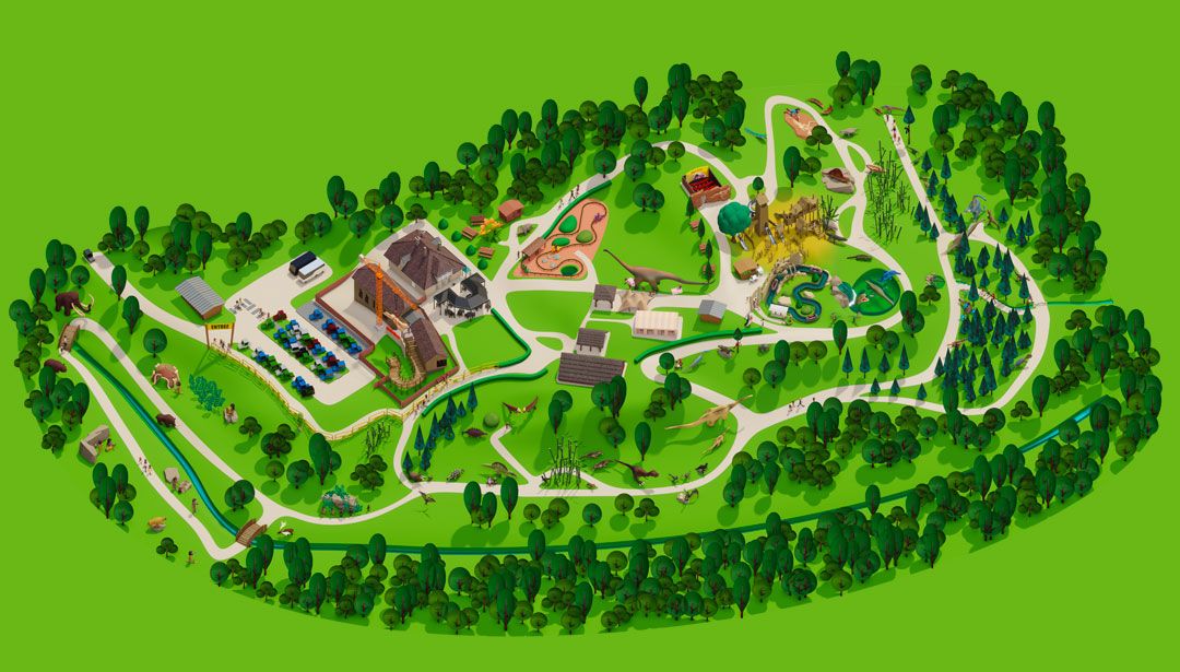 Plan du parc Dino-Zoo